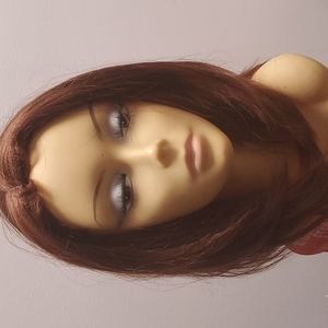 Layer cut Copper Auburn wig with scalp like part by Fith Avenue